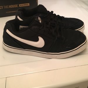 Navy blue Nike sneakers