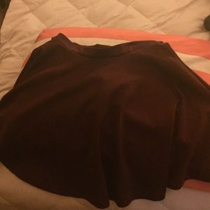 Burgundy skater skirt