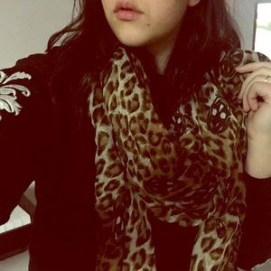 Leopard & Skull print scarf