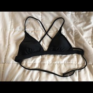 Black cross back fixed triangle top