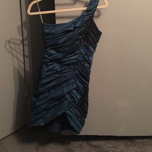 Off the shoulder navy dress