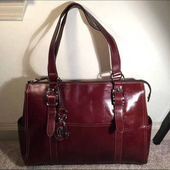 fossil laptop tote
