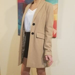NWOT EXPRESS Camel/Tan Wool Blend Coat