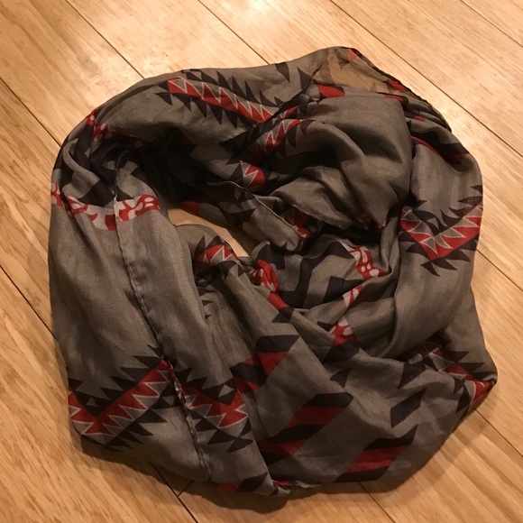 Aztec pattern infinity scarf