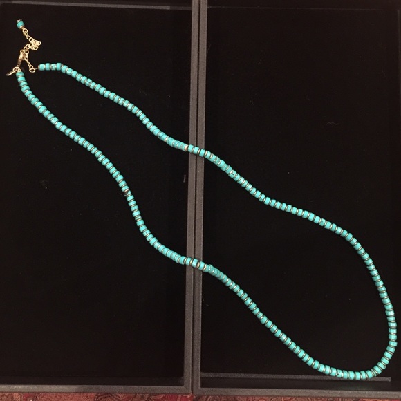 Long Turquoise Rope Necklace