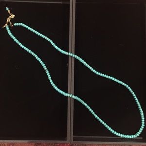 Long Turquoise Rope Necklace