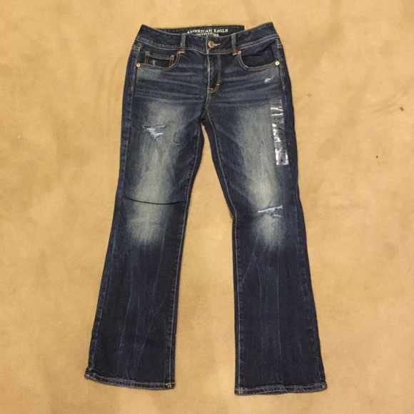 American Eagle Kick Boot Distressed Jeans