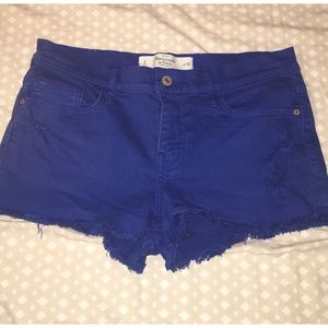 Blue A&F women's shorts