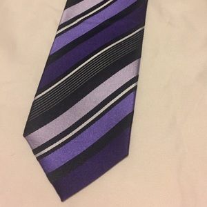 Purple and Black Striped Tie