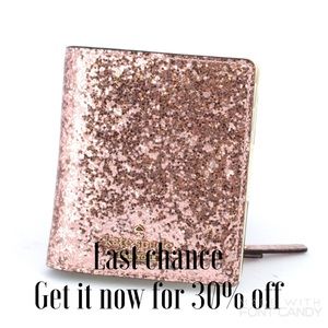 Kate spade rose gold mini Glitterbug wallet
