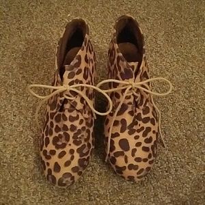 Cheetah Lace-Up Booties