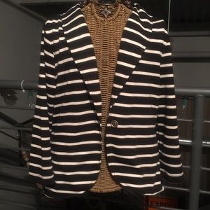 Black & White Striped Blazer
