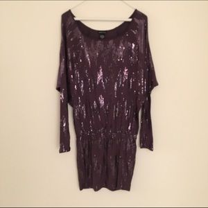 Dark purple sequined dress