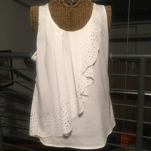 Cute Scalloped White Tank