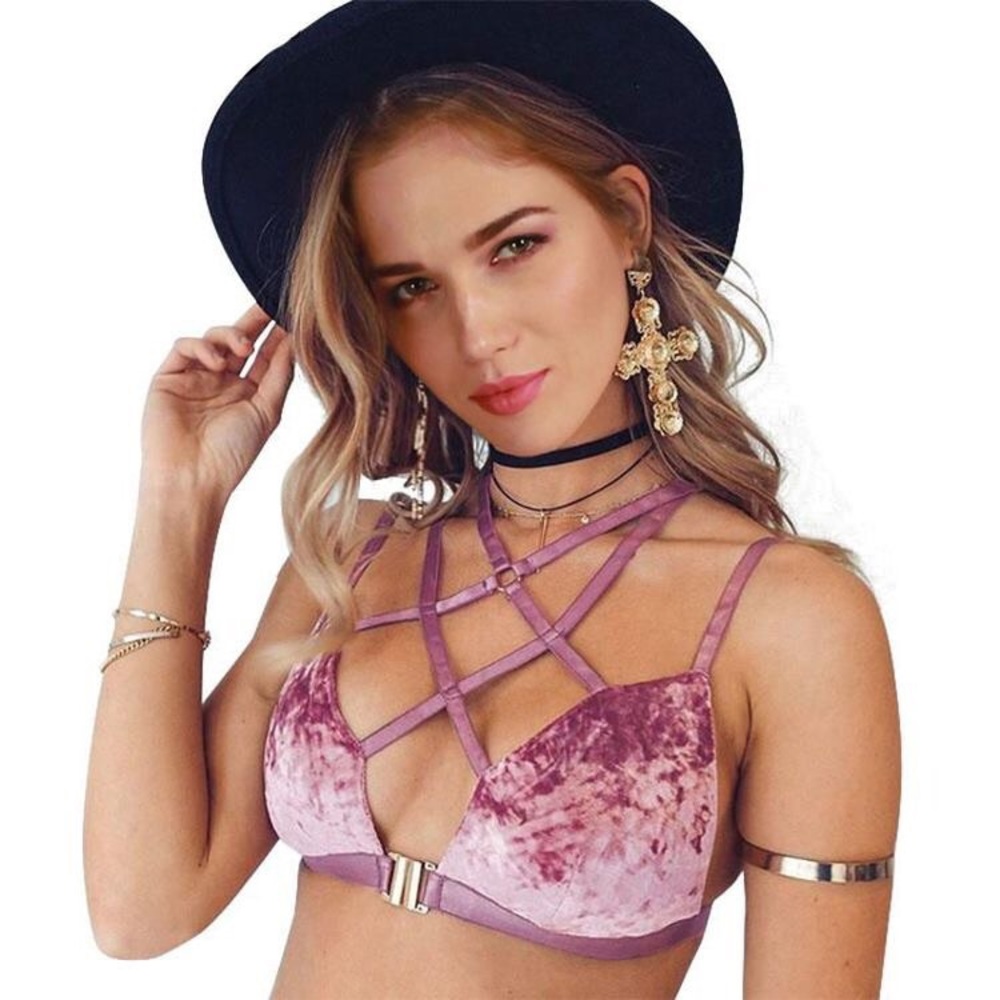 🎉hp🎉 the velvet strappy bralette - Picture 2 of 8