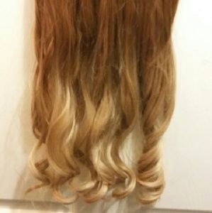 Blonde ombre 24 inch synthetic  clip in extensions