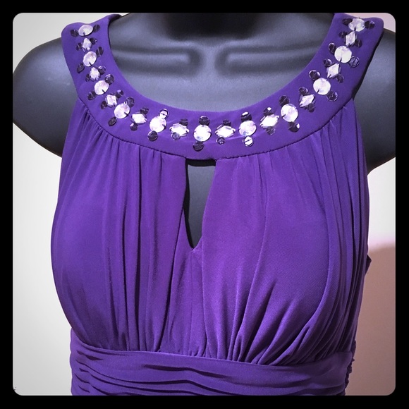Purple jeweled occasion dress Sangria Size 8