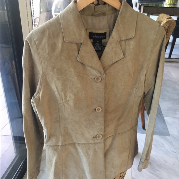 Jackets & Blazers - SOLD💰10 for $40/Tan Suede Jacket Size M