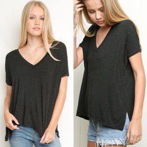 Dark Grey Brandy Melville Sheron T Shirt