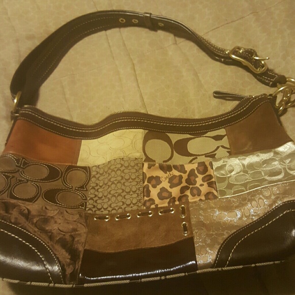 Like New Coach Patchwork Purse - Picture 1 of 6