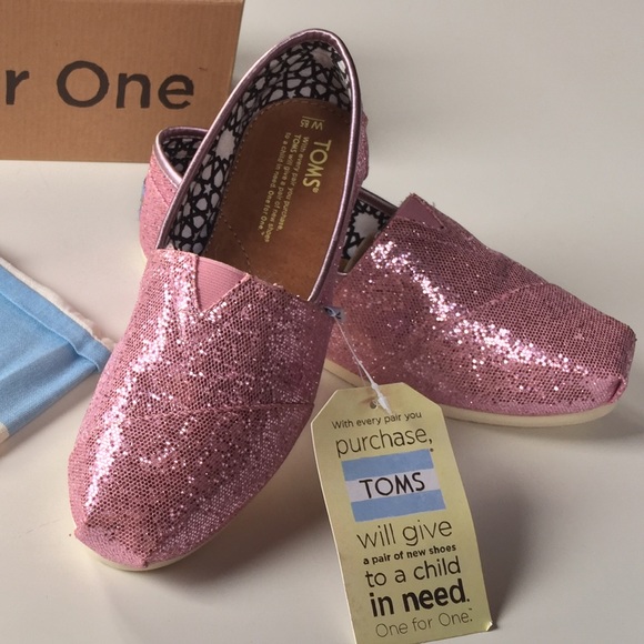 NEW Pink Glitter Toms