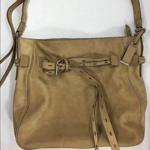 GRYSON MARLEY NUBACK Brown Leather Shoulderbag