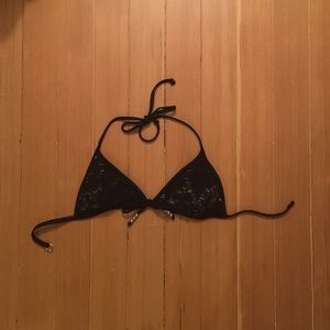 Guess Black Lace Swimsuit Top w/ Beads