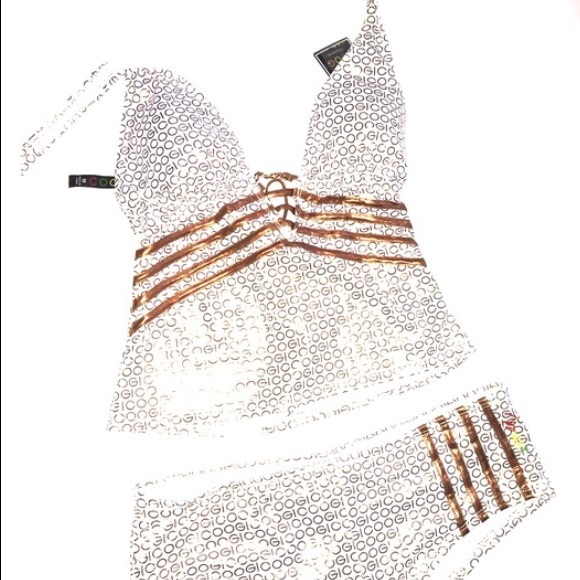 !!NEW!! COOGI Bronze Metallic Tankini Swimsuit