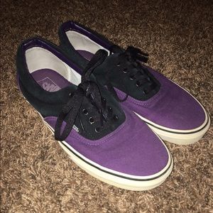 Purple/Black Vans size 11