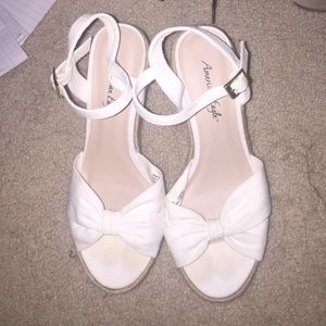 White Sandal Wedges - Women's 6.5 W