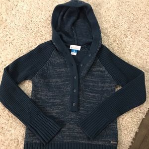 💥Columbia Hooded Knit Button Down Sweater Size S