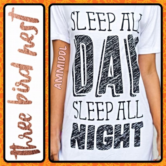 🆕"SLEEP ALL DAY" PAJAMA SHIRT DRESS - Picture 4 of 5
