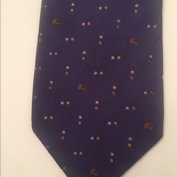 Men's Burberry London 100% Blue Tie