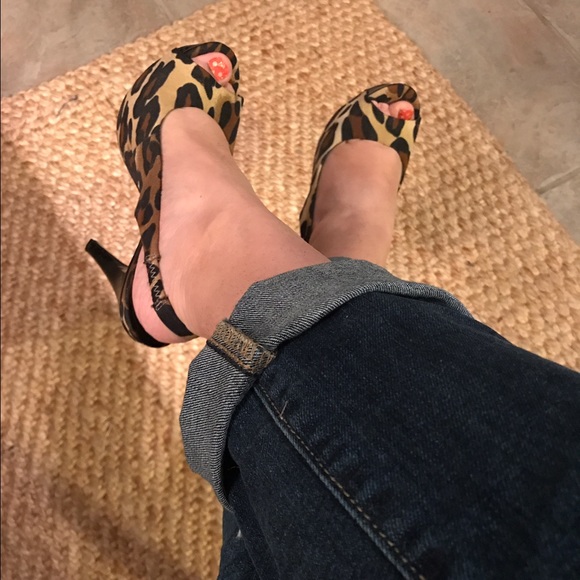 Jessica Simpson Leopard Heel Pumps