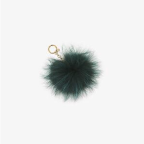 Fox Fur Pom Keychain by Michael Kors