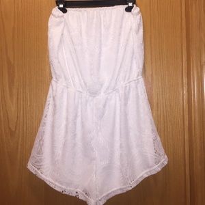 Strapless Romper - White - Large