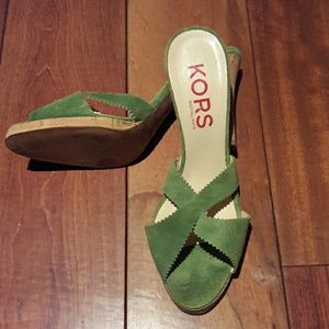 Michael Kors Green Suede Shoes