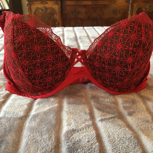 Vassarette 36DD Bra Red Lace Very Sexy 😍 - Picture 1 of 4