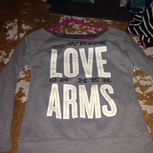 To write love on her arms printed sweater