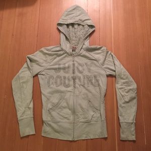 Rare Vintage Juicy Couture Mint Lace Lined Hoodie