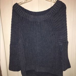 Free People Woven Blue Sweater