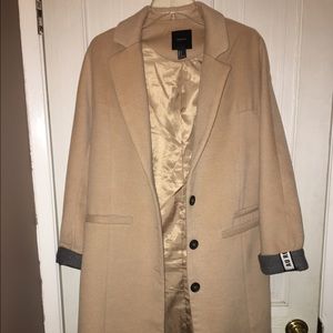 Forever 21 Camel Overcoat