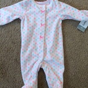 Heart shaped pattern pajama Onsie