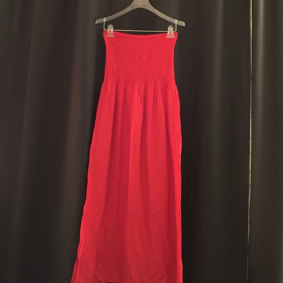 Dragon red tube cotton dress