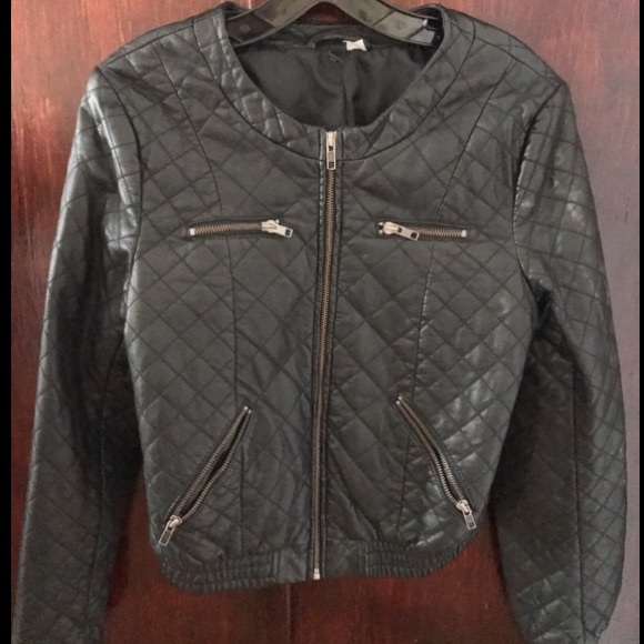 H&M Faux Leather Quilted Jacket