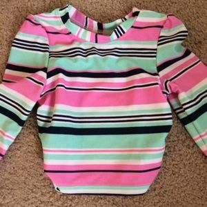 Striped long sleeve top