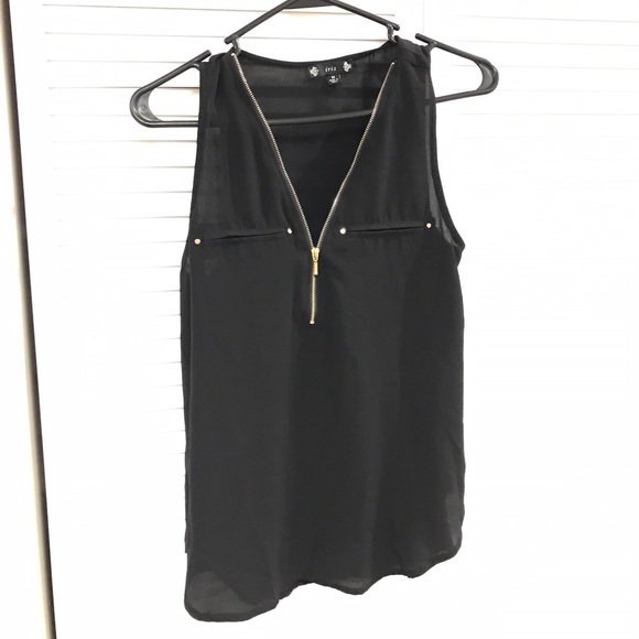 Black Tank Top with Gold hardware