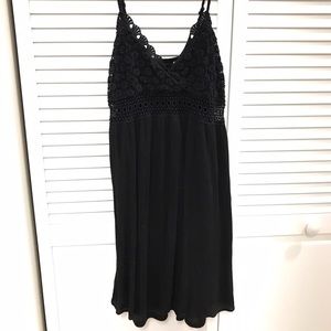 Black Lace Spaghetti Strap Dress