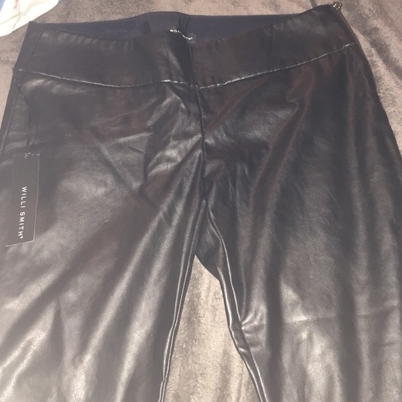 Pleather pants slim fit
