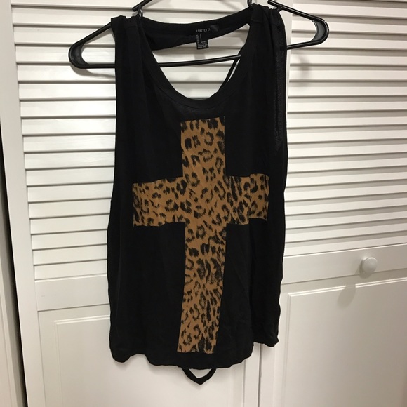 Cut Back Cross Tank Top